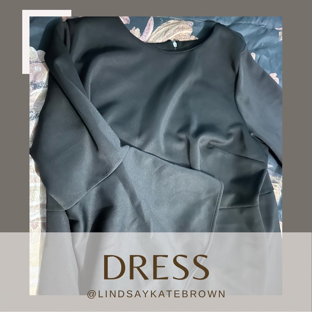 Eloquii Scuba Dress-Black